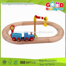 2015 juguetes educativos Mini tren de madera azul para niños